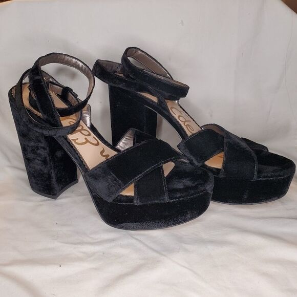 Sam EdelmanMara Suede black Platform Sandal - Picture 4 of 12